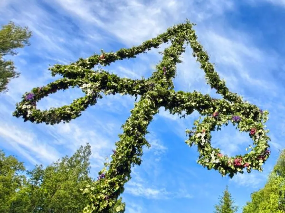 Midsommarfirande i Långasjönäs